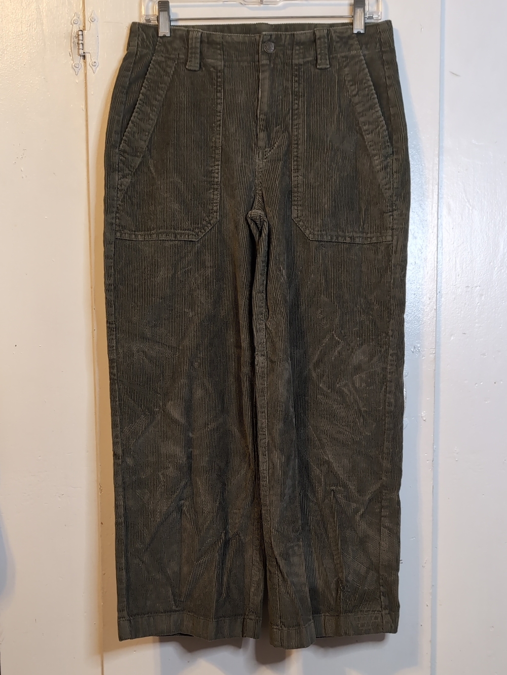 LL Bean 207 Vint. Corduroy Pants High-Rise Wide-Leg womens 6P